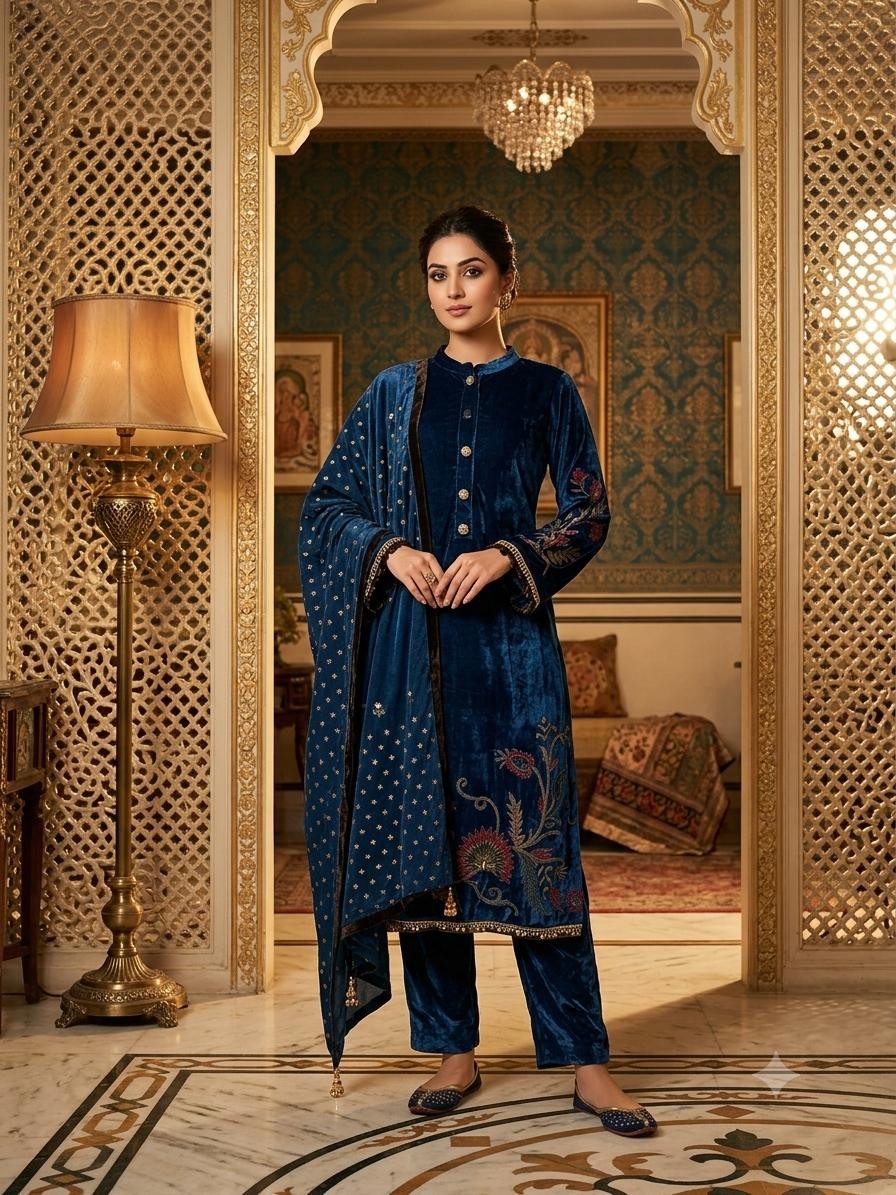 TEAL KURTA SET